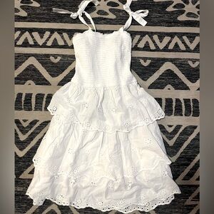 White Eyelet Tiered Dress